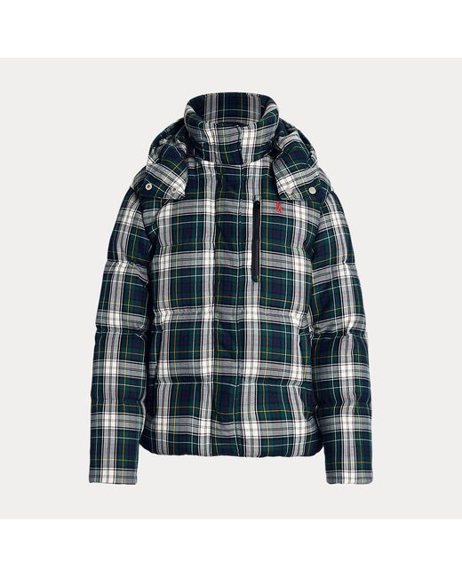 Polo Ralph Lauren Black Plaid Quilted Down Jacket