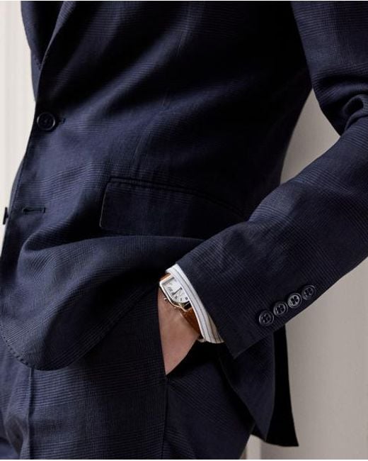 Ralph Lauren Blue Kent Hand-Tailored Plaid Suit Jacket for men
