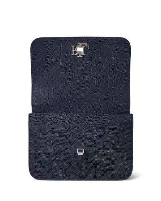 Ralph Lauren Sophee Medium Leren Tas Met Textuur in het Blue