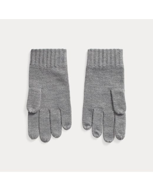 Polo Ralph Lauren Gray Signature Pony Wool Gloves for men