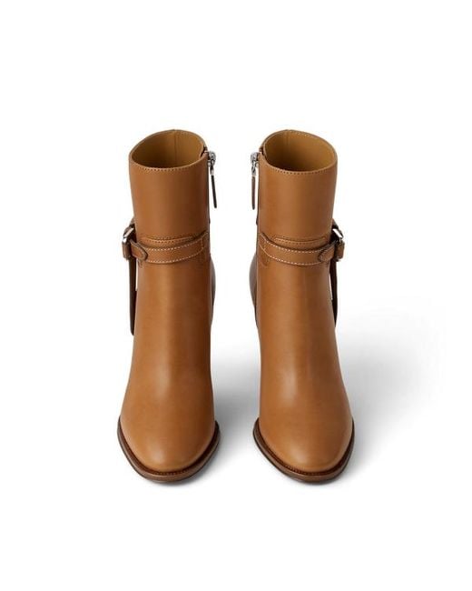 Stivaletti Donnely in vitello 90 mm di Ralph Lauren in Brown