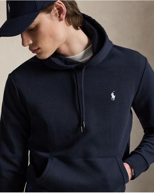 Polo Ralph Lauren Blue Double-Knit Hoodie for men