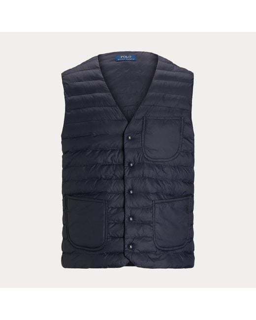 Polo Ralph Lauren Blue The Colden Water-repellent V-neck Vest for men
