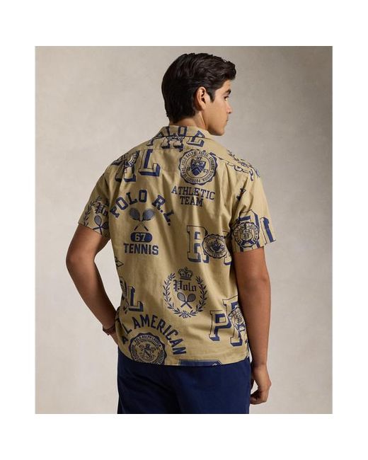Polo Ralph Lauren Natural Classic Fit Cotton-linen Camp Shirt for men