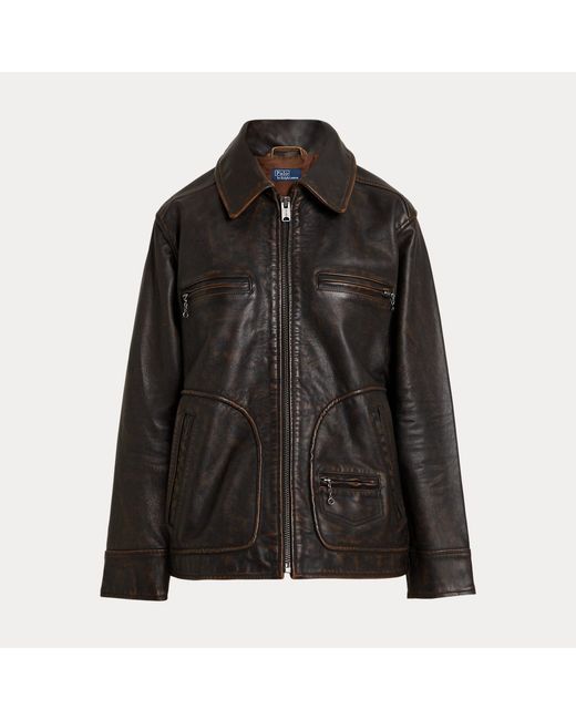 Polo Ralph Lauren Black Leather Moto Jacket