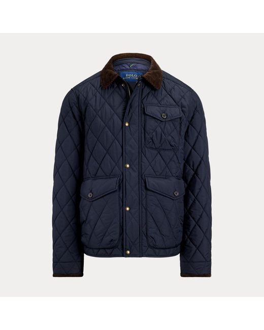 Polo Ralph Lauren Blue Water-repellent Quilted Jacket for men