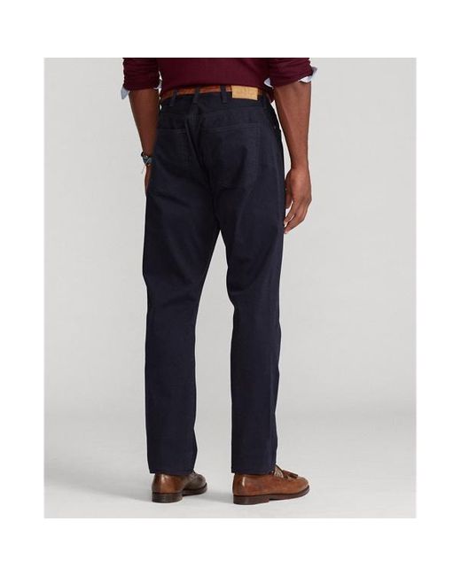 Taglie Plus - Pantaloni in rasatello Classic-Fit di Ralph Lauren in Blue da Uomo