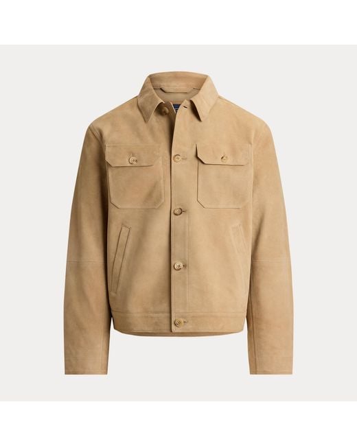 Polo Ralph Lauren Natural The Ashdale Suede Shacket for men
