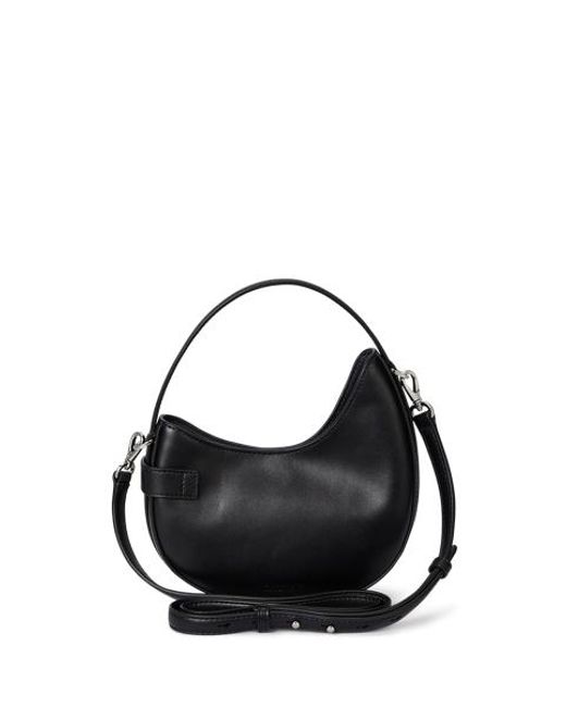 Ralph Lauren Gray Leather Small Tasha Crossbody Bag