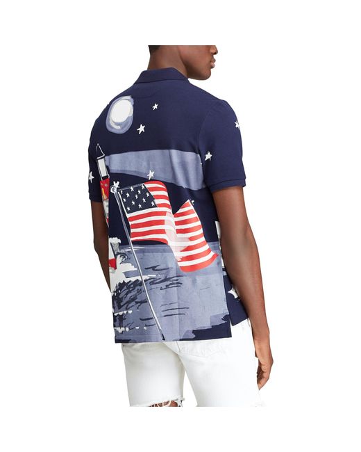 Polo Ralph Lauren Classic Fit Nautical Bear Polo in Blue for Men