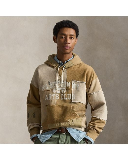 Polo Ralph Lauren Multicolor Vintage Fit Patchwork Fleece Hoodie for men