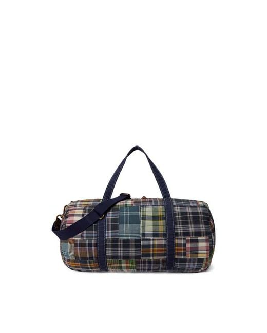 Polo Ralph Lauren Brown Patchwork Madras Duffel for men