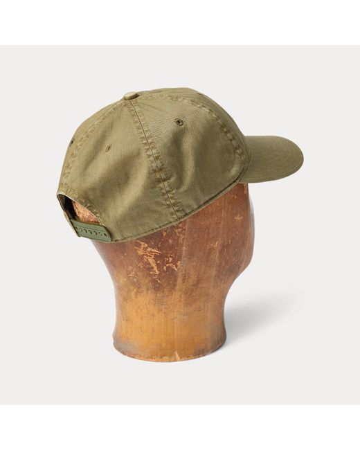 RRL Green Garment-Dyed Twill Ball Cap for men