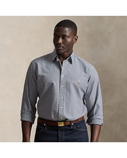 Polo Ralph Lauren Gray Gingham Oxford Shirt for men