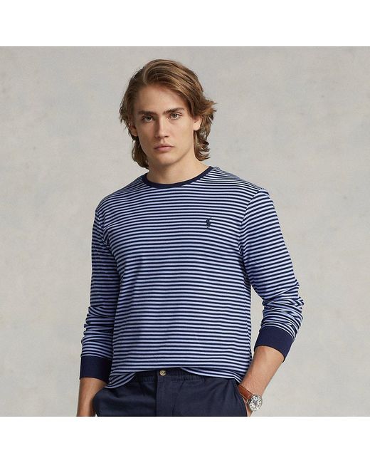 Ralph Lauren Custom Slim Fit Soft Cotton T-shirt in Blue for Men | Lyst
