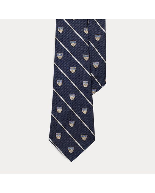 Cravate club rayée vintage en soie Polo Ralph Lauren pour homme en coloris Blue