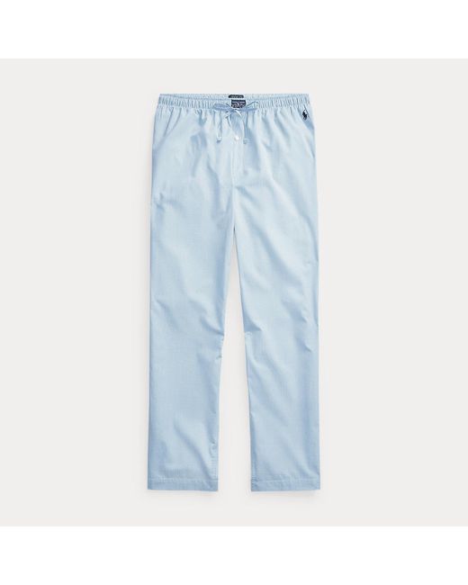 Polo Ralph Lauren Blue Gingham Cotton Sleep Trouser for men