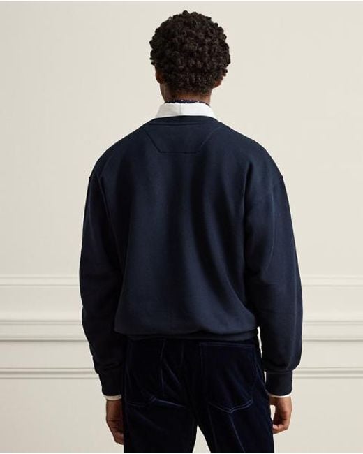 Ralph Lauren Blue Relaxed Fit Polo Bear Sweatshirt for men