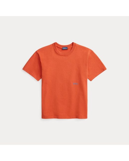 Polo Ralph Lauren Orange Big Pony Cotton Crewneck Tee