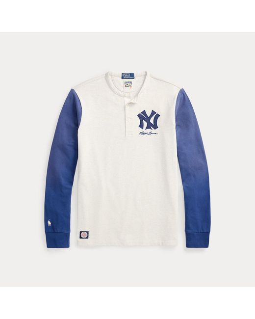 Polo Ralph Lauren Blue Polo Ralph Lauren Lauren Yankees Henley Shirt for men