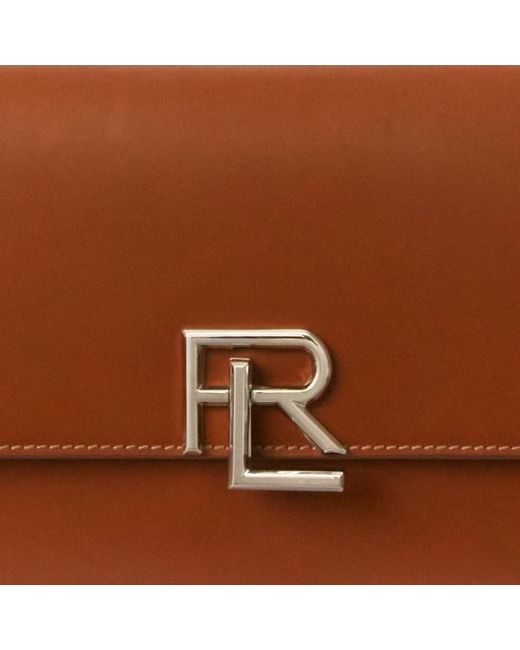 Ralph Lauren Collection Brown Rl 888 Box Calfskin Top Handle