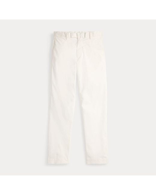 Ralph Lauren White Jarrett Slim Fit Sateen Trouser for men