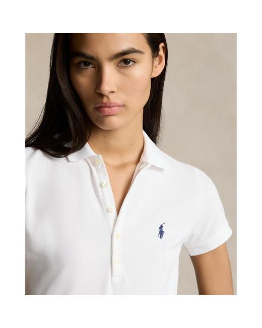 Polo Ralph Lauren White Slim Fit Stretch Polo Shirt