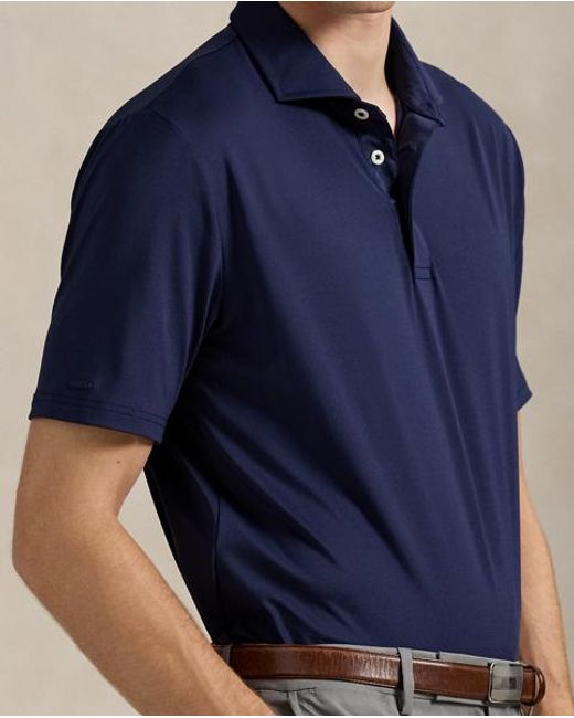 Ralph Lauren Classic Fit Performance Polo Shirt in Blue for Men | Lyst UK
