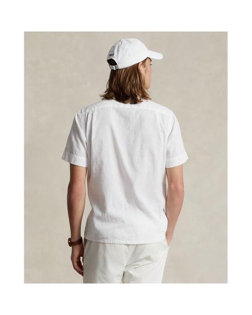 Polo Ralph Lauren Classic Fit Linnen-katoenen Overhemd in het White voor heren