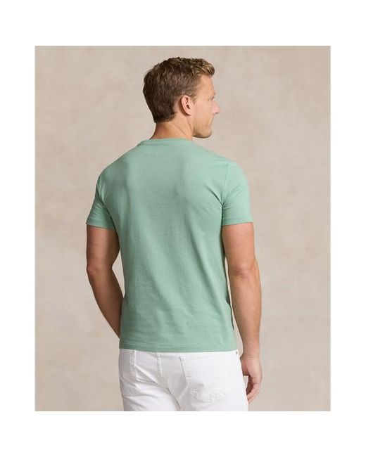 Polo Ralph Lauren Green Custom Slim Fit Jersey Crewneck T-shirt for men