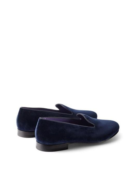Ralph Lauren Blue Alonzo Velvet Slipper for men