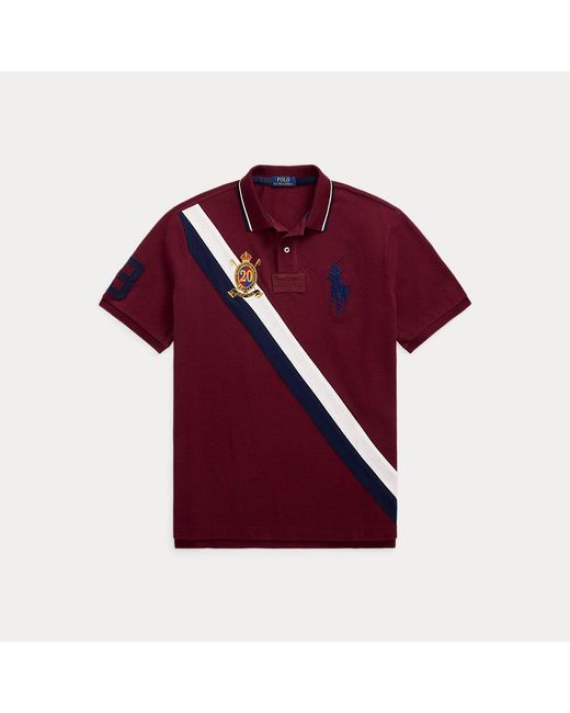Polo Ralph Lauren Custom-Slim-Fit Jubiläums-Poloshirt in Red für Herren