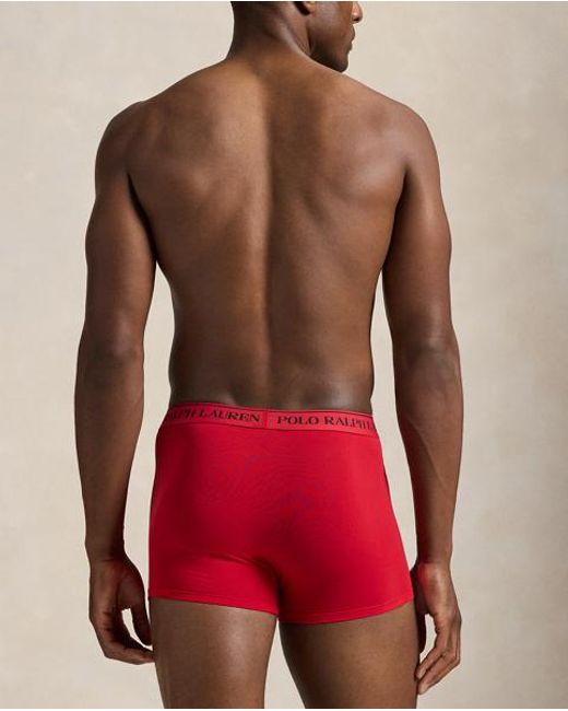 Polo Ralph Lauren Blue Stretch Cotton Boxer Shorts 3-Pack for men