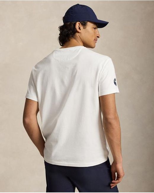 Polo Ralph Lauren White Wimbledon Classic Fit Polo Bear T-Shirt for men