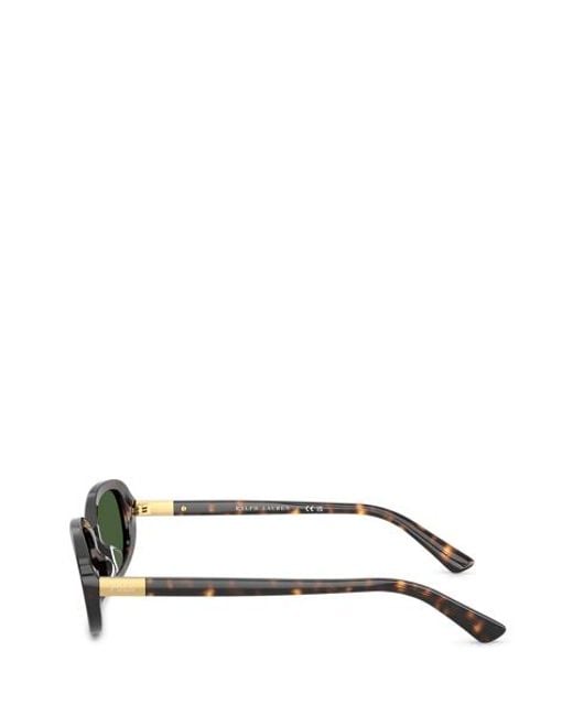 Polo Ralph Lauren Black Polo Oval Sunglasses