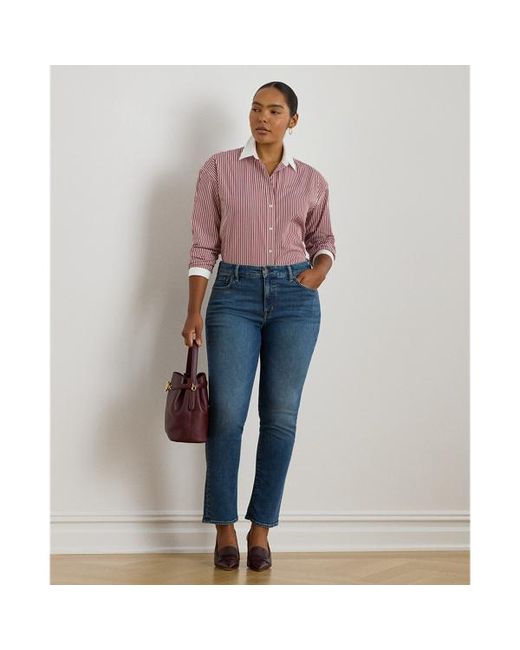 Ralph Lauren Red Ralph Lauren Striped Cotton Broadcloth Shirt