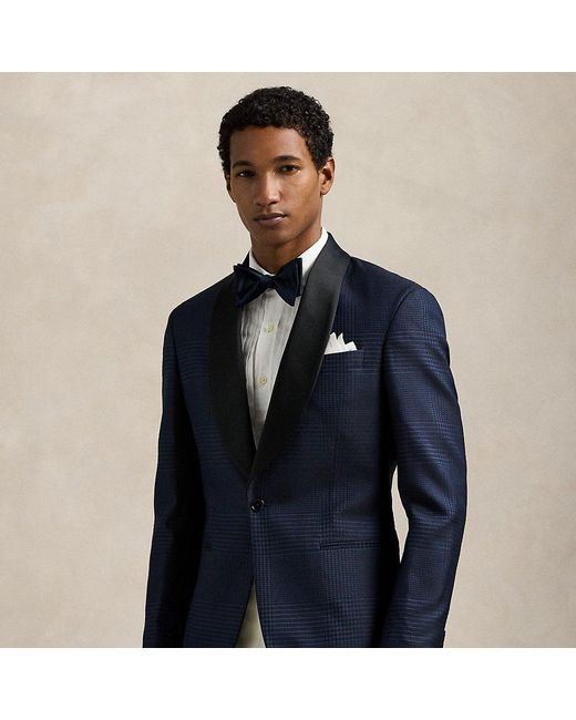 Polo Ralph Lauren Karierte Tailored-Fit Polo-Smokingjacke in Blue für Herren