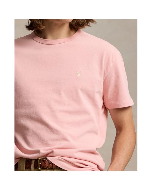 Maglietta in jersey Classic-Fit di Polo Ralph Lauren in Pink da Uomo
