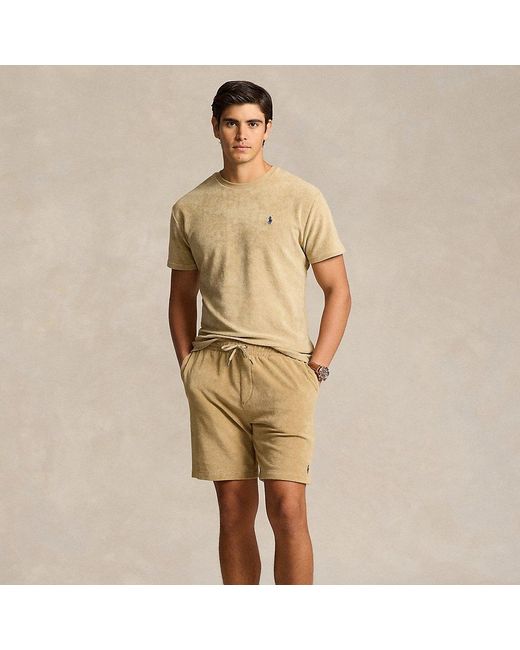 Polo Ralph Lauren Frottee-Shorts mit Tunnelzug in Natural für Herren