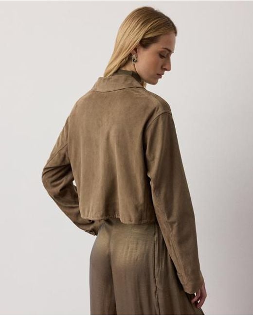 Ralph Lauren Brown Dominik Lamb-Suede Jacket