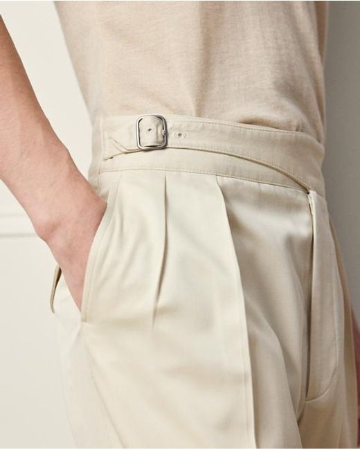 Ralph Lauren Natural Hand-Tailored Silk Suit Trouser for men