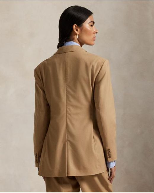 Polo Ralph Lauren Natural Stretch-Wool Two-Button Blazer