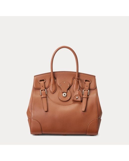 Ralph Lauren Brown Soft Ricky 33 aus Nappaleder