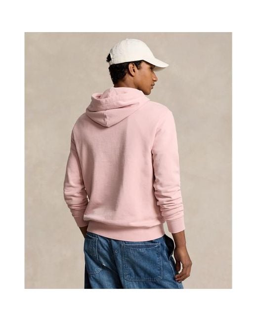 Polo Ralph Lauren Loopback Fleece Hoodie in het Pink voor heren