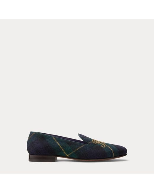 Ralph Lauren Blue Ralph Lauren Alonzo Plaid Wool-Blend Slipper for men