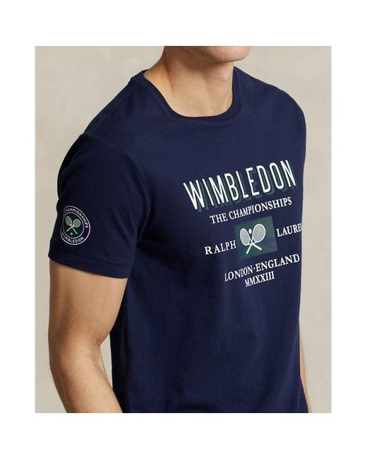 Polo Ralph Lauren Blue Wimbledon Custom Slim Fit T-shirt for men
