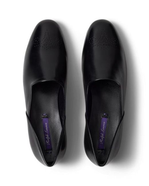 Ralph Lauren Black Ralph Lauren Bronwen Calfskin Slipper