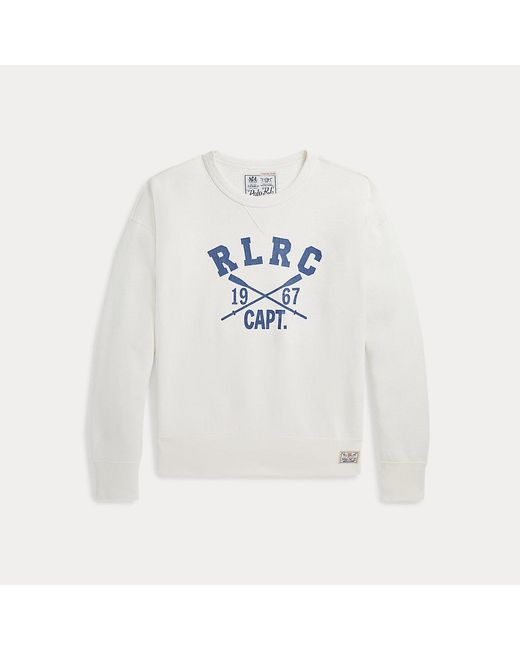 Polo Ralph Lauren White Vintage Fit Fleece Graphic Sweatshirt for men