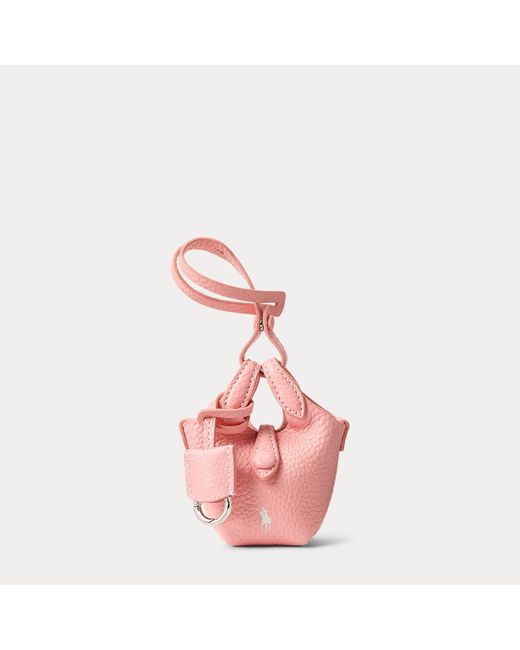 Polo Ralph Lauren Pink Polo Play Leather Bag Charm