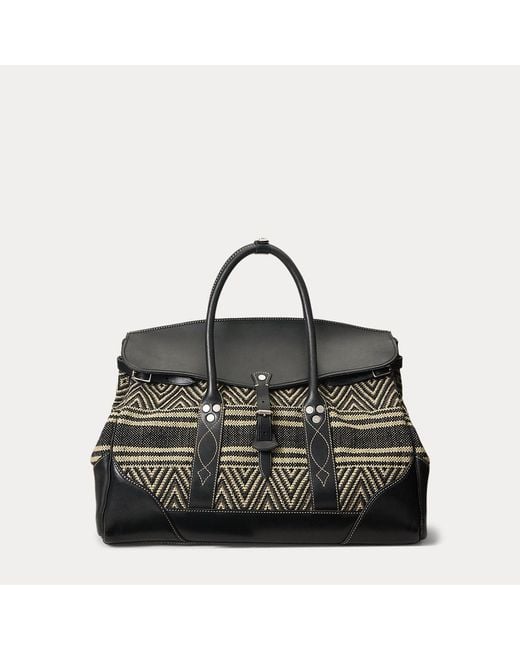 RRL Black Rrl X Zefren-m Handwoven Jacquard Bag